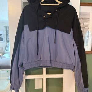 Stylish Black and Purple Alo Women's Hooded Jacket